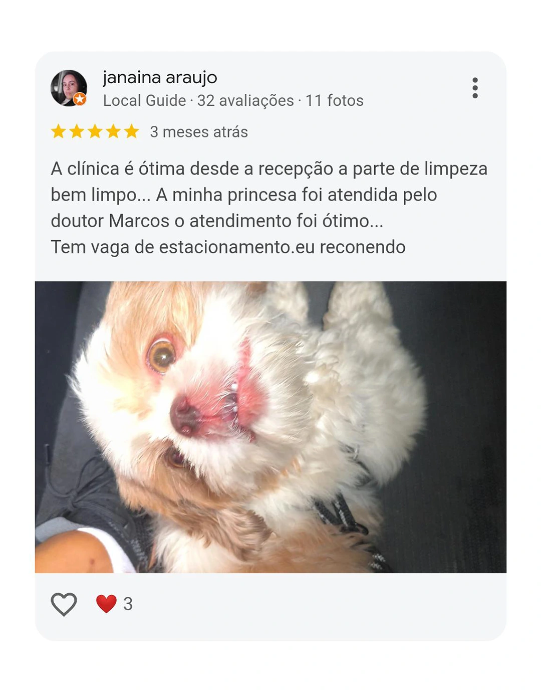 Avaliação de cliente